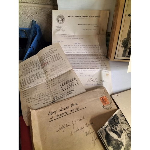 88 - Army Records Book & Ephemera of Humphrey Park. He was a Service in the Mines & Enlisted in the WW1. ... 