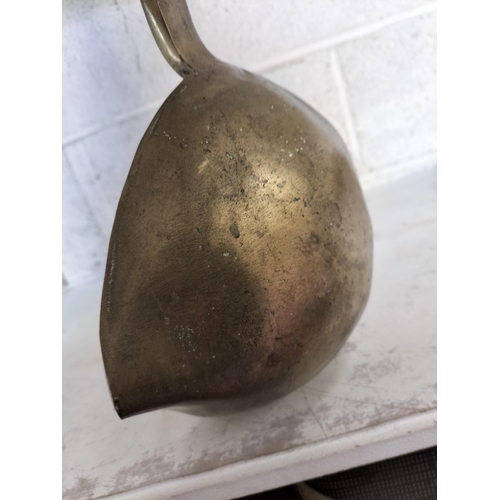 149 - Very Heavy Extra Large Solid Brass Ladle.