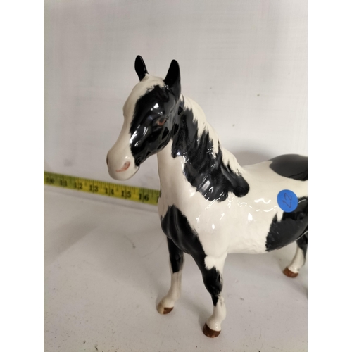 117 - Beswick Horse, Black & white