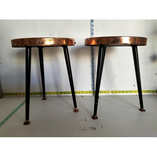 192 - 2 1960's 3 legged Animal Design Side Tables