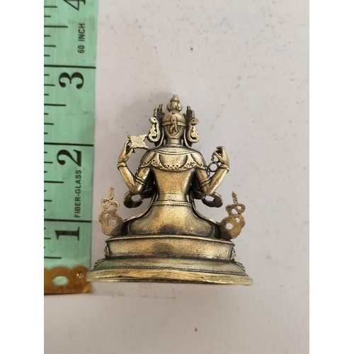 86 - Miniature Good Detailed Brass Goddess