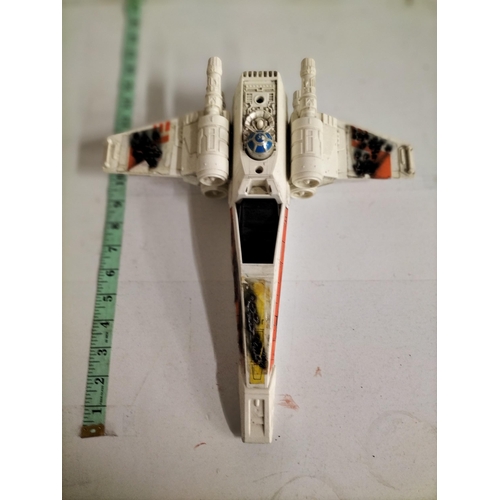 162 - Star Wars Large X Wing Fighter Space Plane , Wind Screen Missing, Original