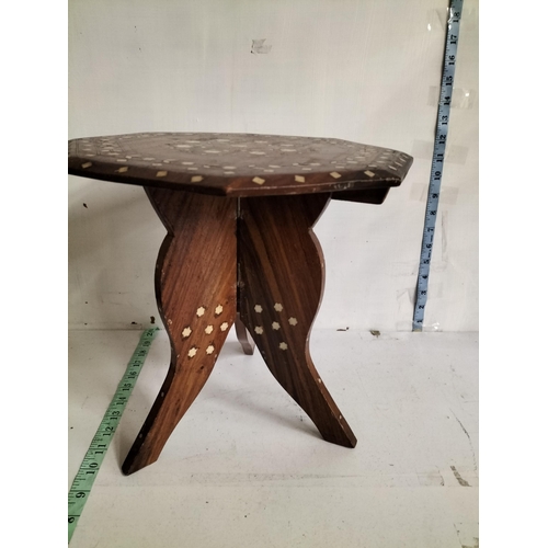 255 - Foldable Inlaid Side Table