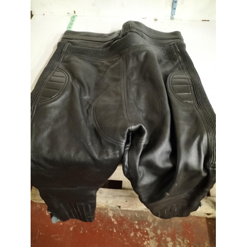 283 - Pair of Leather Motorcycle Trousers