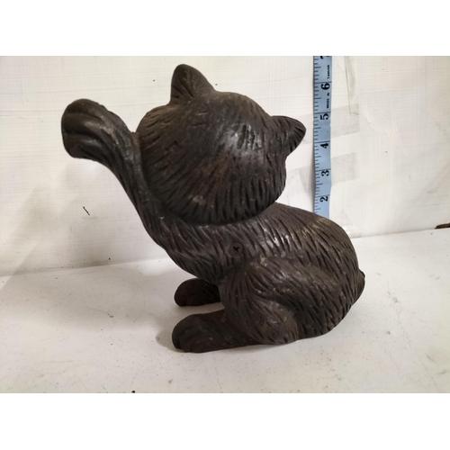 289 - Cat Iron Cat Door Stop