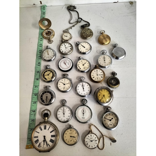 5 - Job Lot of Mechanical & Quartz Pocket Watches, Spares/ Repairs. x 25.


411156