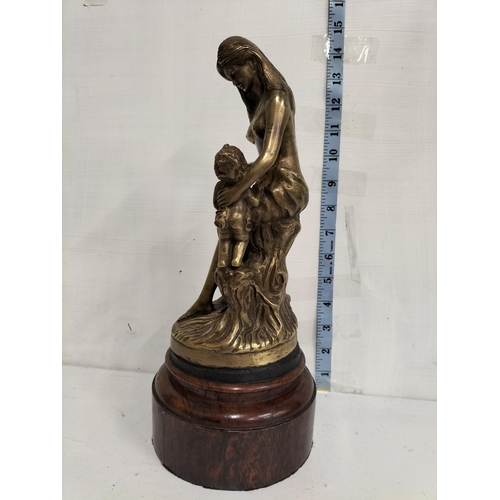 55 - Bronze Mother & Child Figure