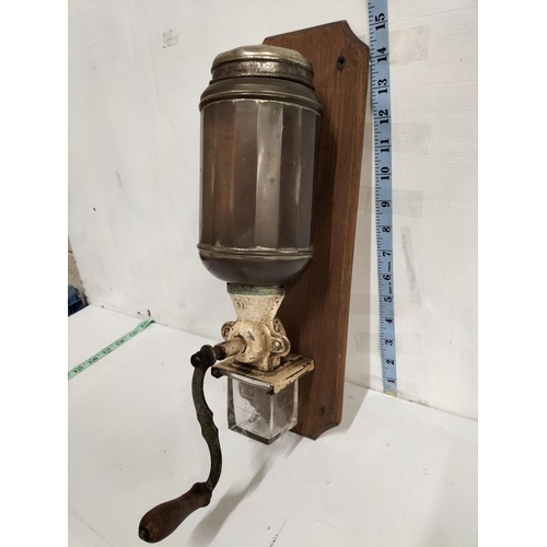 60 - Antique Wall Mounting Grinder, Nice Piece