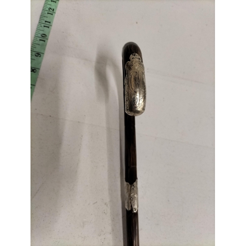 77 - Silver Mounted Walking Cane