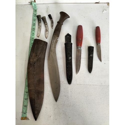 121 - 3 Assorted Daggers in Sheaths Inc Gurka