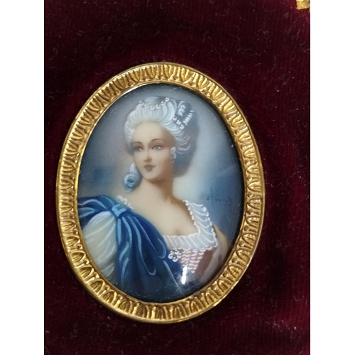 17 - Miniature Signed Portrait