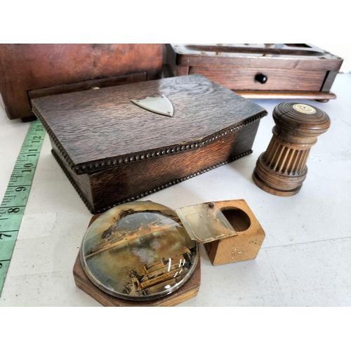 194 - Antique Desk Wooden Items Collection Inc Inkwell Desk Tide etc.


701876