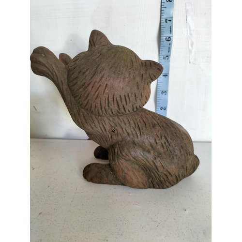 287 - Cast Iron Cat Door Stop