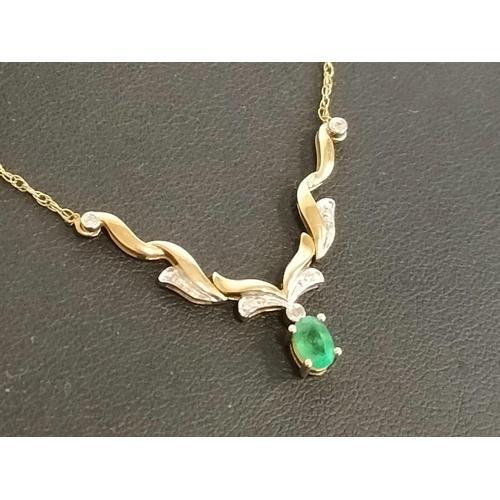 4 - 9ct Gold Diamond Pendant Necklace