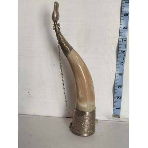 57 - Russian Silver Horn Drinking Stirrup Cup