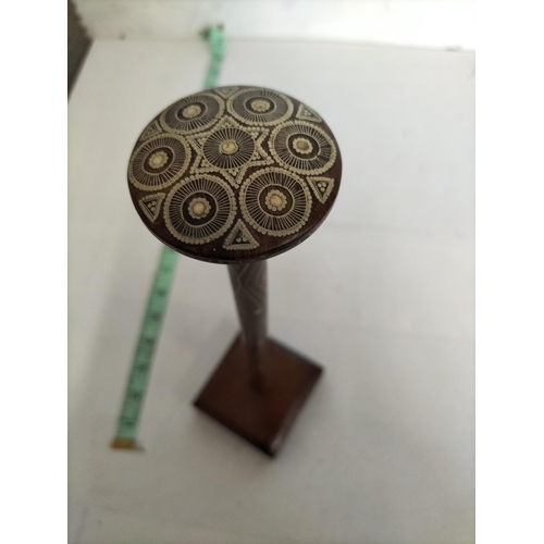 62 - Persian Silver Inlaid Hat Stand