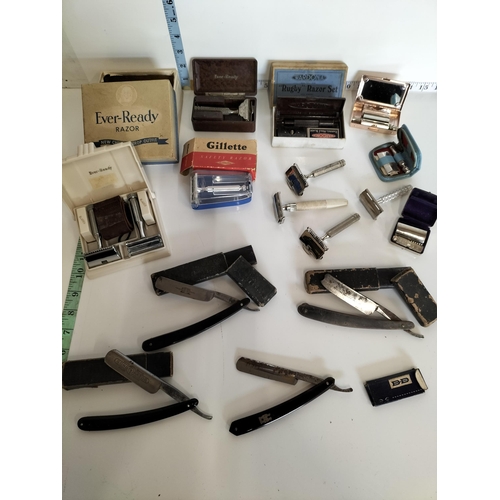 Very Good Collection of Assorted Razors Inc Cut Throat & Other