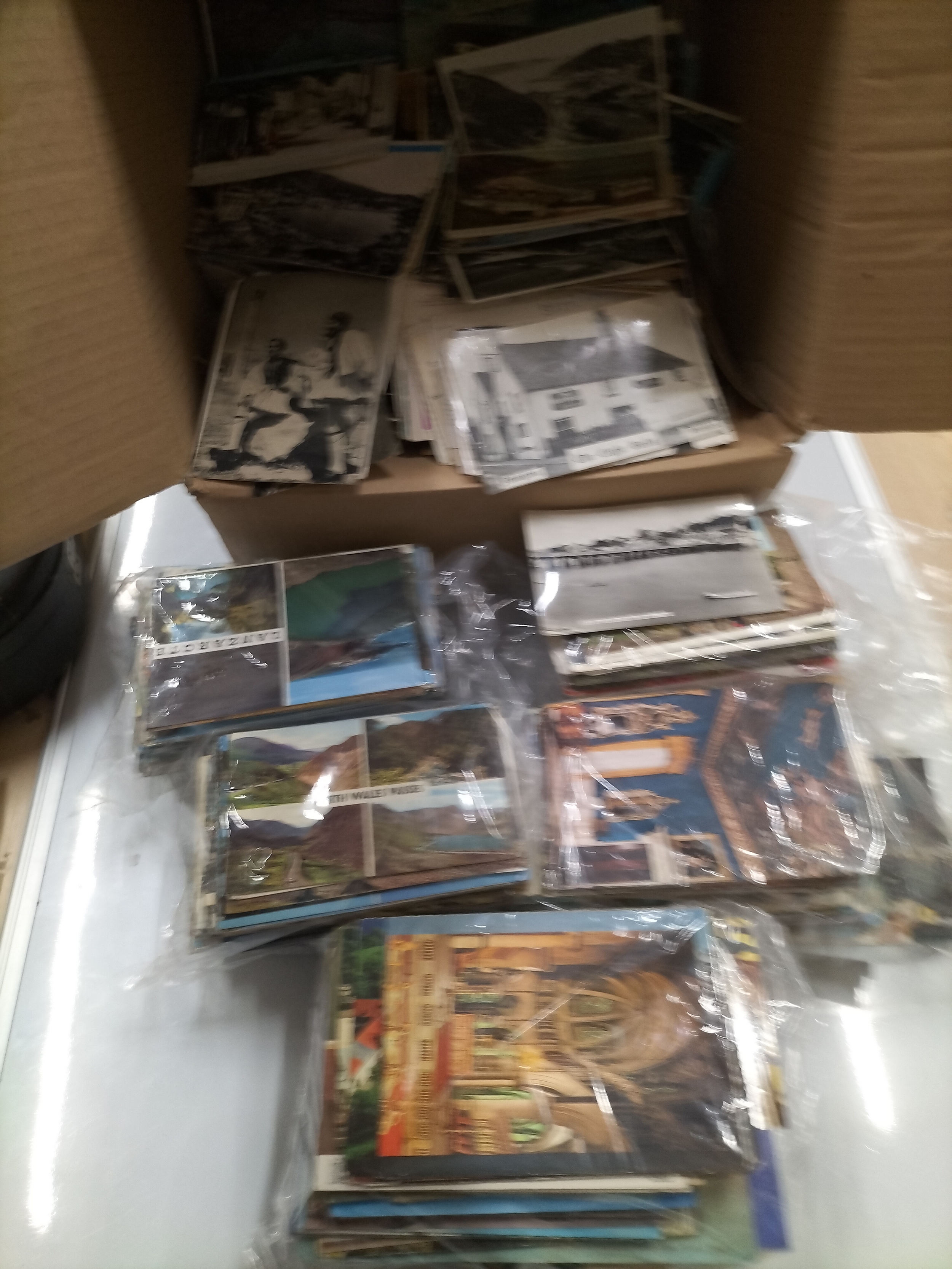 Huge Lot of Vintage Assorted Postcards many with Stamps