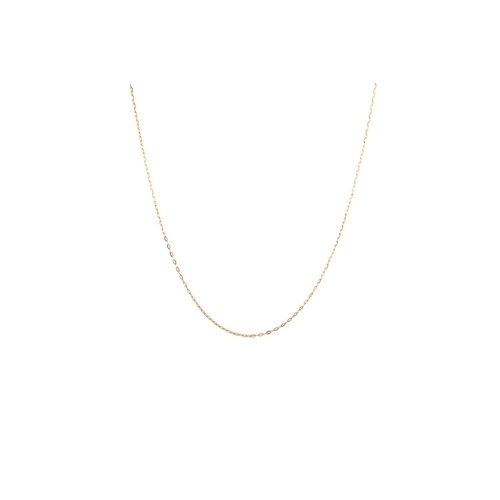 36 - A ROSE GOLD TRACE LINK CHAIN, 18''