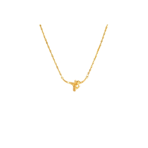 66 - A 22CT GOLD NECKLACE, of naturalistic form, to a back chain, 4.5 g