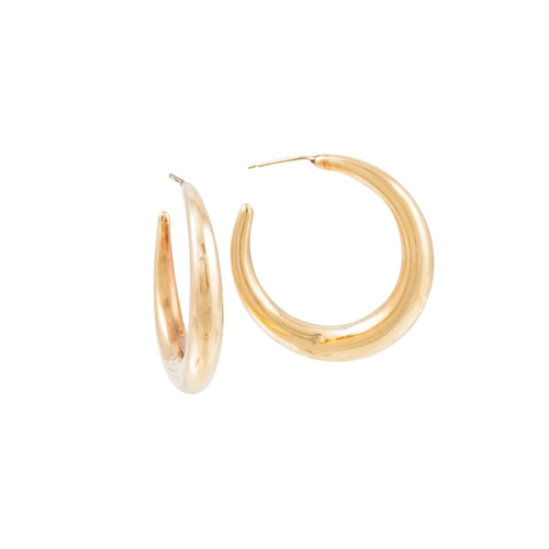 210 - A PAIR OF GOLD HOOP EARRINGS, 4.1 g