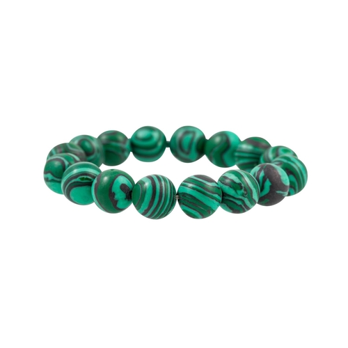 47 - TWO MALACHITE NECKLACES, together with a bracelet