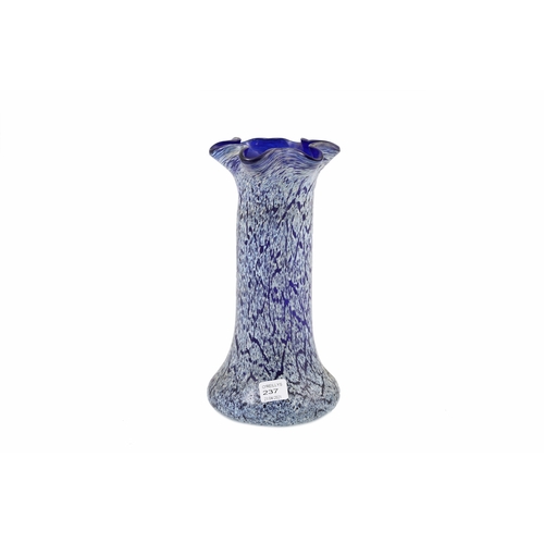 237 - A FRENCH DECORATIVE GLASS VASE.