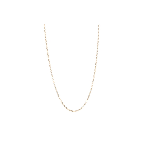 417 - AN OPEN LINK NECK CHAIN, mounted in 9ct gold, 12.6 g.