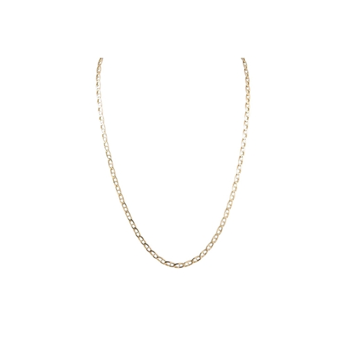 418 - A MARINE LINK NECK CHAIN, mounted in 9ct gold, 10.3 g.