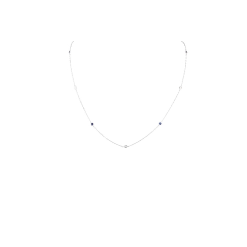 435 - A DIAMOND SET CHAIN, the brilliant cut diamonds collet set on 18ct white gold chain. Estimated: weig... 