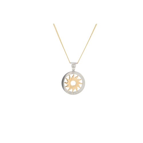 478 - A PENDANT ON A CHAIN, mounted in 18ct gold. Signed Bulgari.