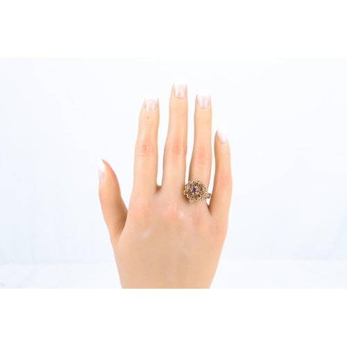 140 - A 9CT GOLD CLADDAGH RING, size P, together with another gold ring size S and a pair of 18ct gold hoo... 