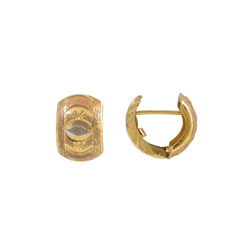 309 - A PAIR OF GOLD HOOP EARRINGS, 3.1 g.