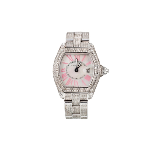 Cartier roadster diamond set on sale watch