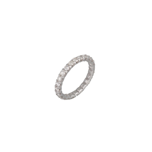 146 - A FULL BANDED DIAMOND ETERNITY RING, the brilliant cut diamonds mounted in 18ct white gold. Estimate... 