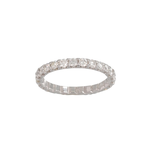 151 - A DIAMOND FULL ETERNITY RING, the brilliant cut diamonds mounted in 18ct white gold. Estimated: weig... 