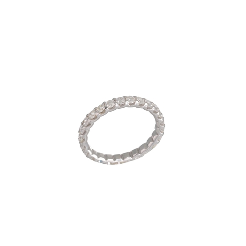 151 - A DIAMOND FULL ETERNITY RING, the brilliant cut diamonds mounted in 18ct white gold. Estimated: weig... 