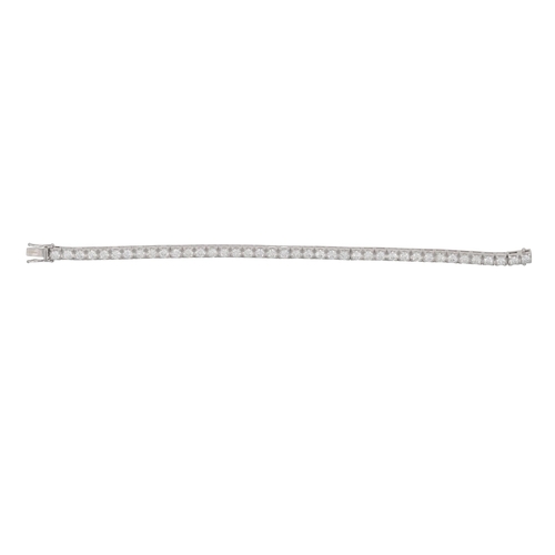 203 - A DIAMOND LINE BRACELET, the brilliant cut diamonds mounted in 18ct white gold. Estimated: weight of... 