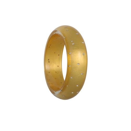 207 - A RESIN BRACELET, gold leaf decoration