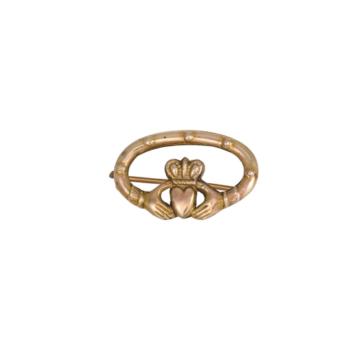 226 - A 9CT CLADDAGH BROOCH, Dublin 1949