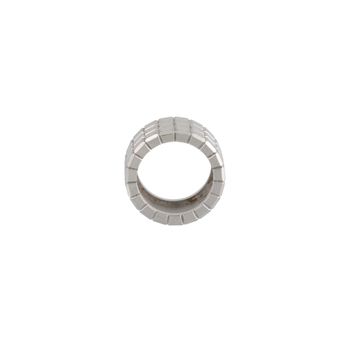 412 - A CHOPARD 'ICE CUBE' RING, in 18ct white gold, stamped Chopard, 750, numbered 823808 3262088, Size: ... 