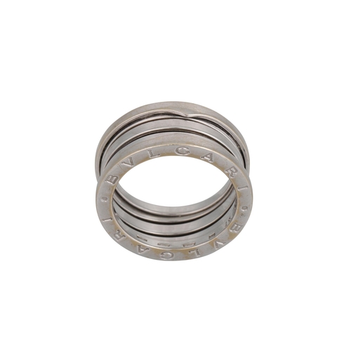 445 - AN 18CT WHITE GOLD BVLGARI B-ZERO RING, size O – P