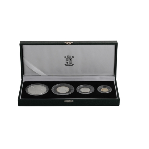 552 - A 2003 SILVER PROOF BRITANNIA ENGLISH FOUR COIN SET, £2 to 20p. Together with five £20 silver Englis... 