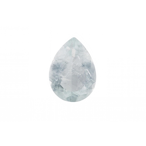 74 - A LOOSE AQUAMARINE STONE, mixed cut pear shaped. Together with a gem report stating weight to be 5.3... 