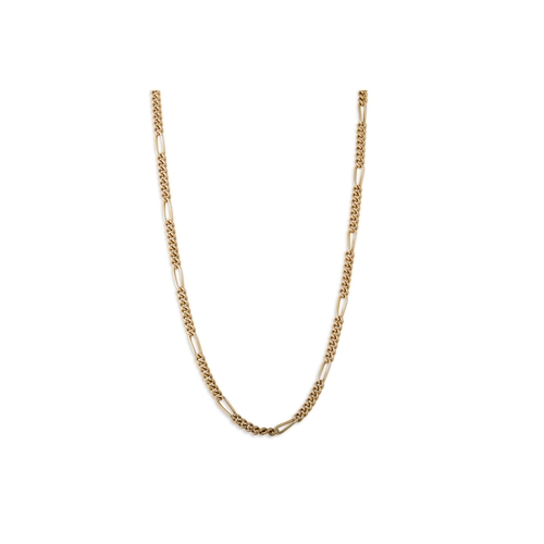 1 - A 9CT YELLOW GOLD FANCY FIGARO LINK NECKCHAIN, 24g