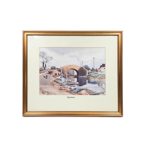 567 - TOM NISBET RHA (1909 - 2001), 'Roberstown', watercolour, signed, 28cm x 38 cm