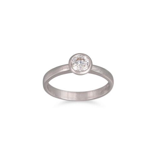 251 - A DIAMOND SOLITAIRE RING, the brilliant cut diamond mounted in 18ct white gold. Together with a GIA ... 