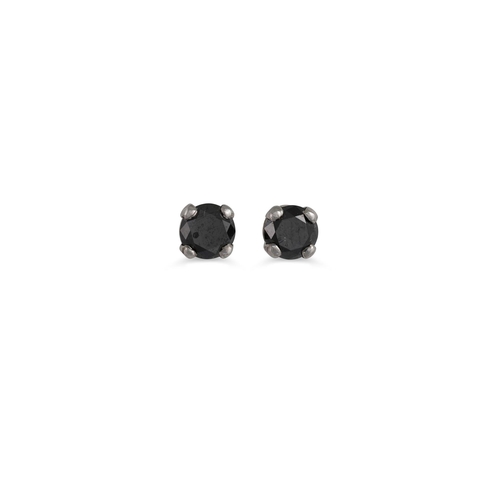 35 - A PAIR OF 18CT WHITE GOLD STUD EARRINGS