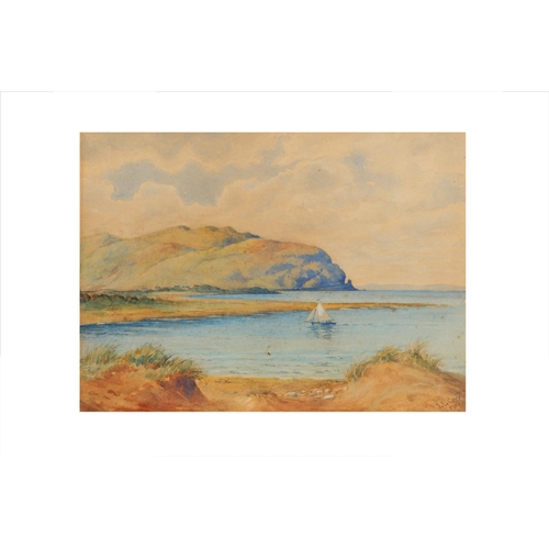 601 - J.E.CORR (20th Century), Penmaenbach and estuary of the Conway, watercolour, 1917, 21.5 x 28.5 cm.