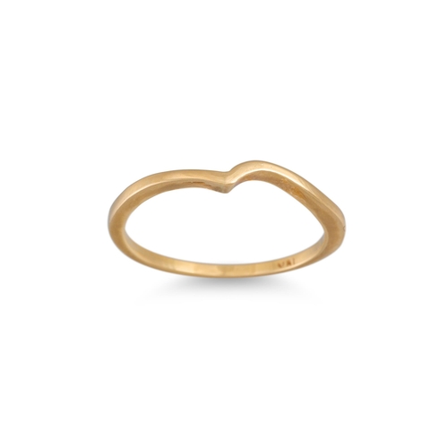 337 - A 14CT YELLOW GOLD BAND RING, 1.96 g, size Q